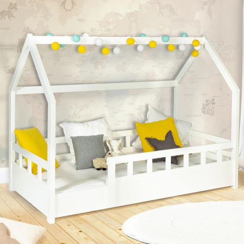 Lit Cabane Enfant 80 X 160 Cm Neree Blanc