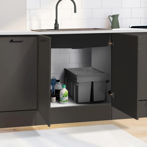 Poubelle tri sélectif 3 compartiments encastrable amoviles 1x15L + 2x8L