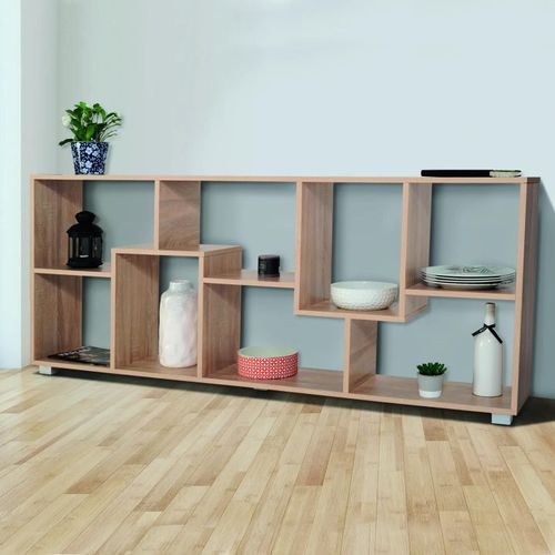 Etagère A Double Position Tania Bois Imitation Hetre L 161 Cm
