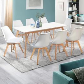 Table Scandinave Extensible Inga 160-200 Cm Blanche