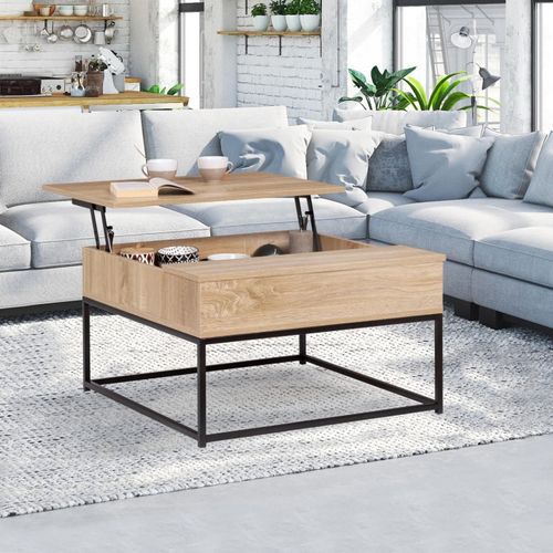 Table Basse Carrée Plateau Relevable Detroit Design Industriel