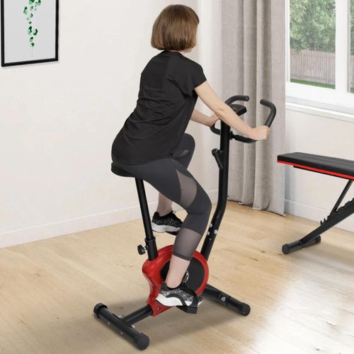 Vélo D'appartement À Résistance Réglable, Selle Ajustable Et Écran Lcd Multifonction