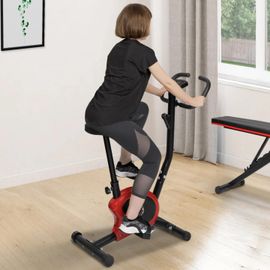 Vélo D'appartement À Résistance Réglable, Selle Ajustable Et Écran Lcd Multifonction