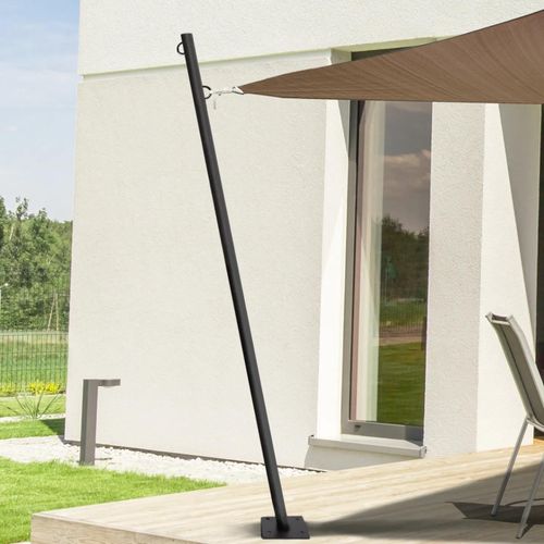 Mat De Fixation Pour Voile D'ombrage H 220 Cm Poteau Et Base Acier