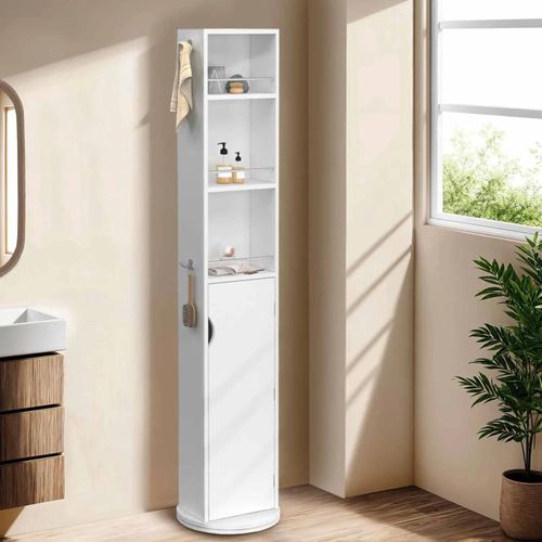 Meuble Colonne Salle De Bain Pivotant Blanc