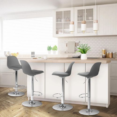 Lot De 4 Tabourets De Bar Karl Design Gris