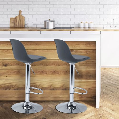 Lot De 2 Tabourets De Bar Karl Design Gris - Idmarket