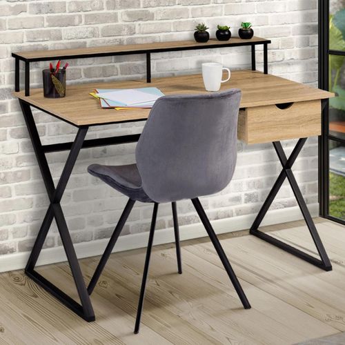 Bureau 1 Tiroir Enzo Pieds Croisés Design Industriel