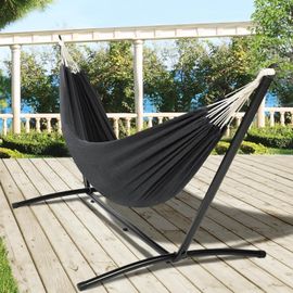 Idmarket Hamac Avec Support Métal Et Toile Rayée