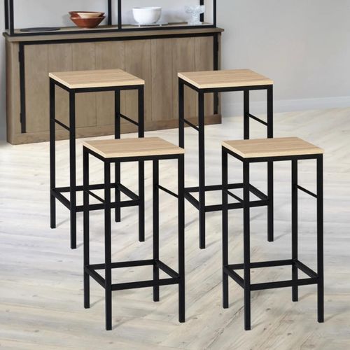 Lot De 4 Tabourets De Bar Detroit Design Industriel