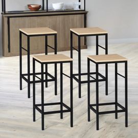 Lot De 4 Tabourets De Bar Detroit Design Industriel