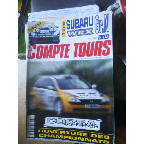 Compte Tours 136 De 2001 Lyon Charbonnieres,Tour Auto,Auxerrois,Essay,Mille Pistes,Subaru Impreza Wrx Gr N,Honda Civic Type R,Ford Puma S1600