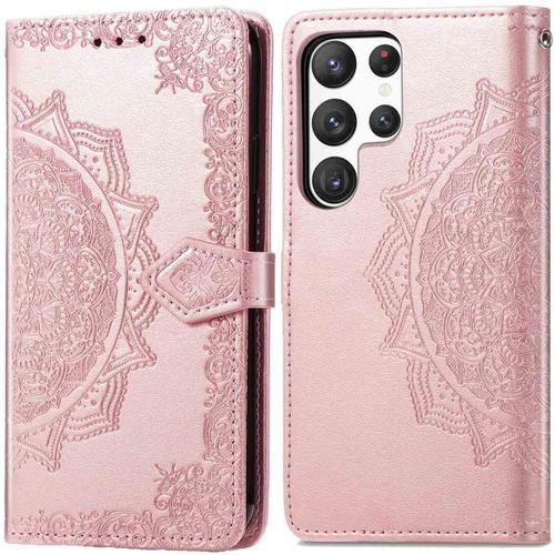 Imoshion Etui De Téléphone Portefeuille Mandala Samsung Galaxy S23 Ultra Rose Dorée