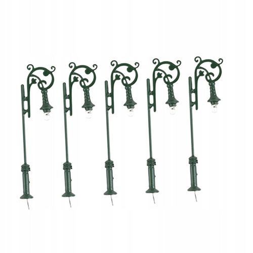 Lot De 5 Lampes De Pilier De Train 1:87 Fairy Garden Green
