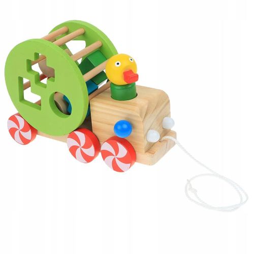 Jouet À Tirer En Bois. Pousser Et Tirer Tirer Le Canard