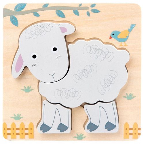 Puzzle Jouets Animaux Puzzle en Bois Éléphant Agneau