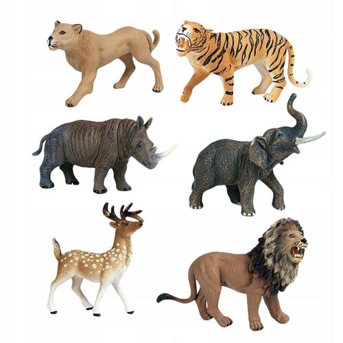 Lot de 6 modèles d'animaux, rhinocéros, moutons, rennes, décoration cadeau
