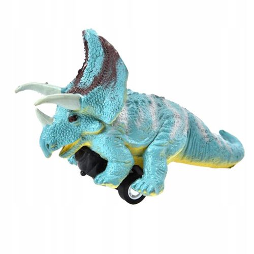 Figurine de dinosaure, modèle Triceratops bleu