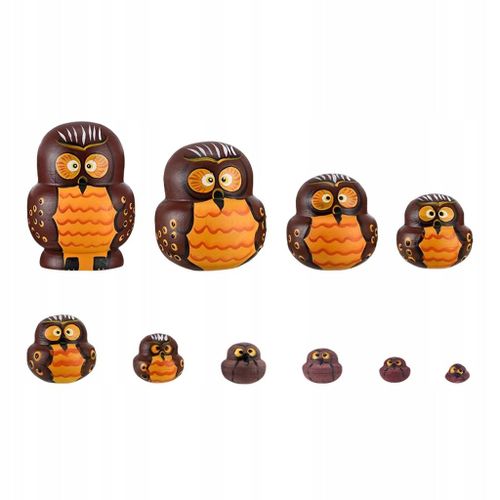 Poupées gigognes russes en forme de hibou vivant mignon Matriochka
