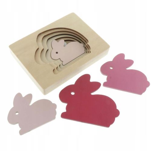 Puzzle de développement multicouche en bois avec des animaux