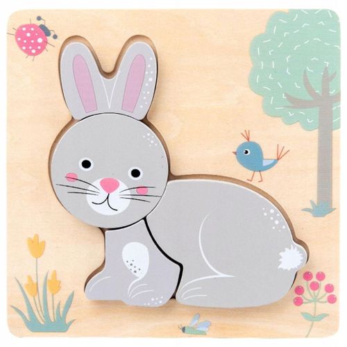 Puzzle Jouets Animaux Puzzle en Bois Éléphant Lapin