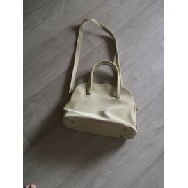 Sac à main bandoulière beige tissu imperméable TBE