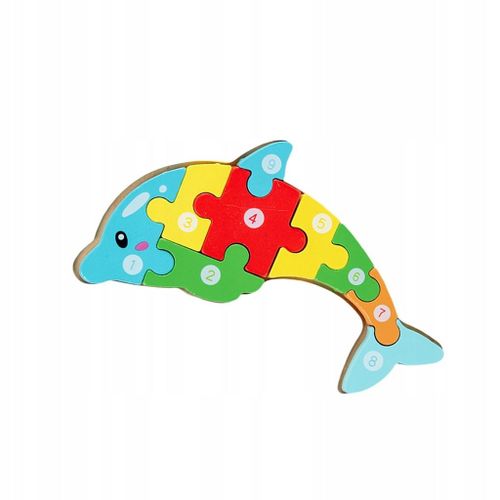 Puzzles animaux en bois pour enfants Dauphin