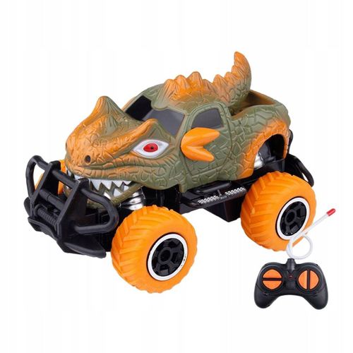 Voitures RC avec animaux de dessin animé, tournez à droite en avant, vert