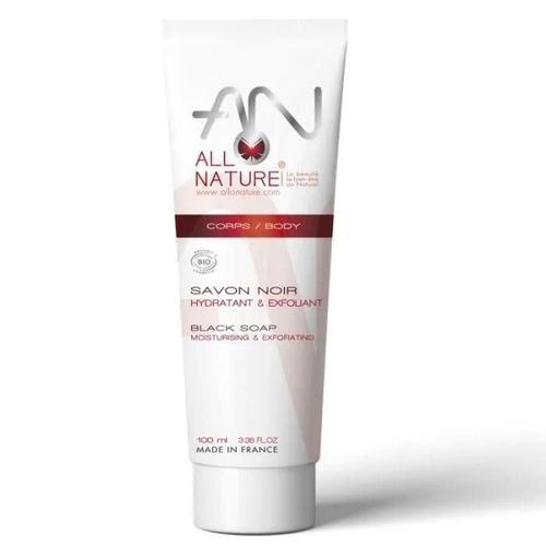 All Nature Savon Noir Pour Corps 100 Ml Hydratant & Exfoliant 