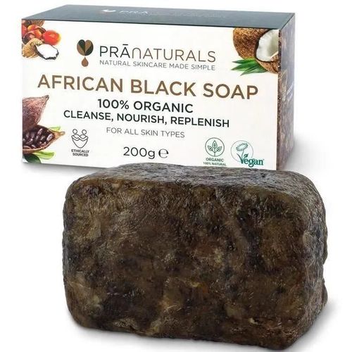 Savon Noir Africain Organique Pranaturals 200g 