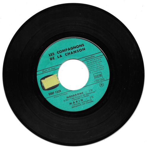 Les Compagnons De La Chanson : Navarone (Film "Les Canons De Navarone") / La Marche Des Anges ("Un Taxi Pour Tobrouk") / Marin / La Marmite [Vinyle 45 Tours 7" Ep] 1961