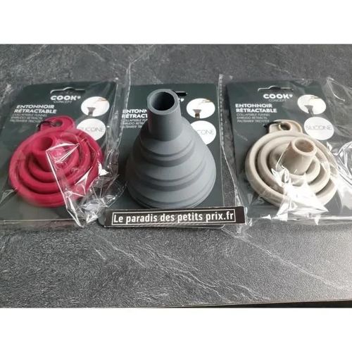 Entonnoir Rétractable , Entonnoir Pliable En Silicone, 3 Coloris Disponibles