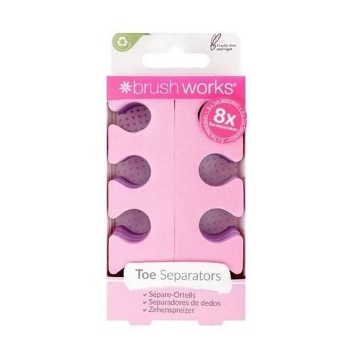 Brushworks Séparateur Orteils 8 Pcs Soin Ongles Multicolore