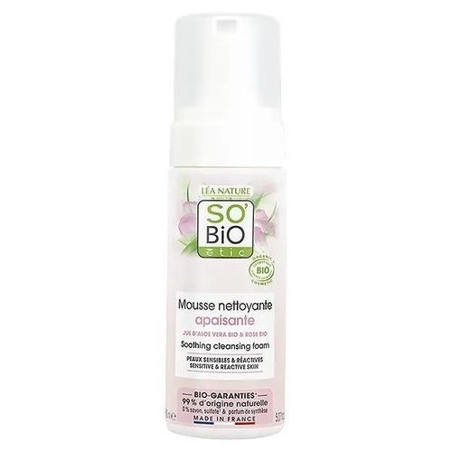 So'bio Étic Hydra Aloe Vera Mousse Nettoyante Apaisante Bio 150ml 