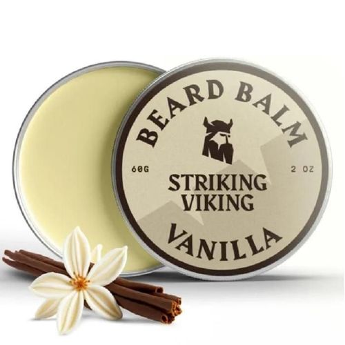 Striking Viking - Baume Hydratante Barbe Rasage Vanille 60grammes Cire Revitalisante 
