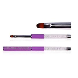 Oa Nail System Pinceau Purpl'shine ¿ Oval Brush T6 Pinceau Pour Ongles Nail Art