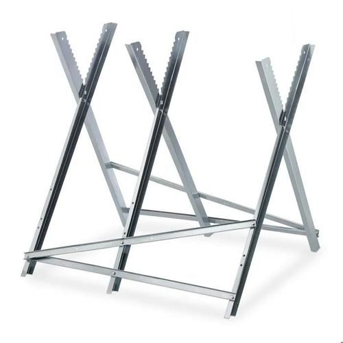 Relaxdays Chevalet De Sciage, Pliable, Charge Maximale 150 Kg, Acier, Hlp: 80 X 81 X 83 Cm, Pour Couper Le Bois, Argenté