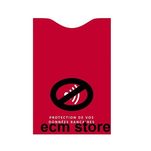 beMIX Protège carte bancaire anti fraude rouge anti-piratage