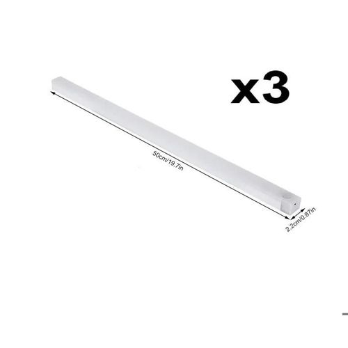 Lot De 3 Pcs Veilleuse Led Sans Fil 50 Cm Rechargeable Avec Usb Barre Lumineuse Led 3 Couelurs Lampe Placard Led 5v 4w