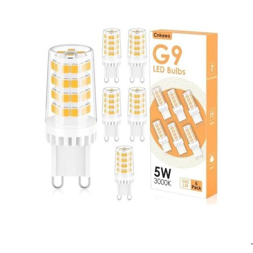 Ampoule Led Cnkeeo Ampoule Led G9, 6pcs, 5w 3000k 500 Lm