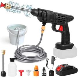 Nettoyeur Haute Pression sans Fil Pistolet à Eau Avec 1 batterie 48V pour Lavage De Voiture à Domicile