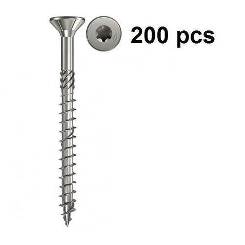 Fischer Lot de 200 pcs Vis à bois aggloméré 3.5 x 40 TX10 acier inoxydable FPF-ST 3,5 x 40 A2P 657026 outil vis