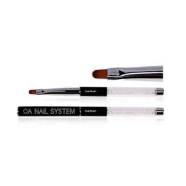 Oa Nails System Pinceau Black'shine ¿ Oval Brush T4 Pinceau Pour Ongles Nail Art