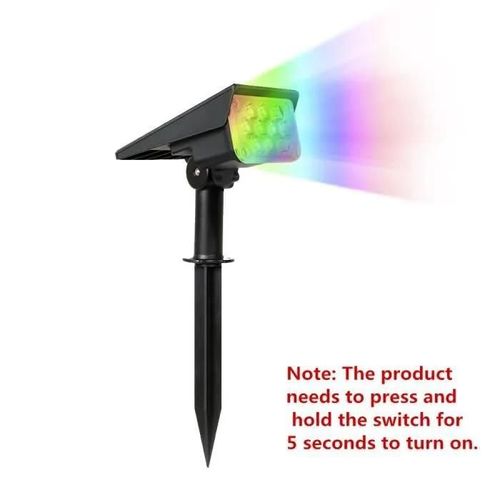 (Rgb / 1pcs)Projecteur Solaire Réglable Conforme À La Norme Ip65, Éclairage D'extérieur, Luminaire De Paysage, Applique Murale, Idéa