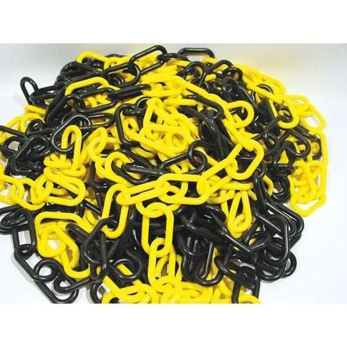 Taliaplast - 25m Chaîne N°8 Plastique Noir/Jaune