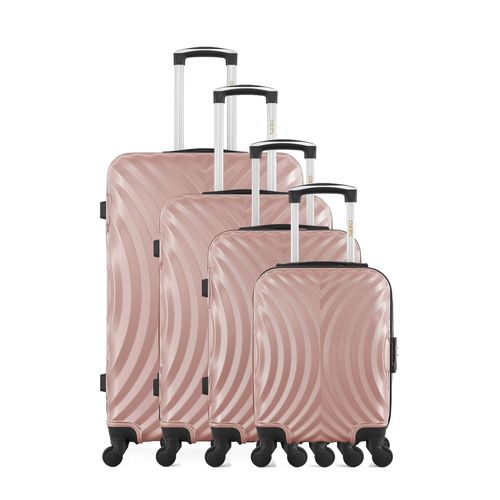 Lot de 4 Valises Rigides Grand Format, Taille Moyenne, Cabine et Cabine XXS LAGOS-M