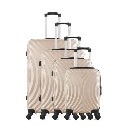 Lot de 4 Valises Rigides Grand Format, Taille Moyenne, Cabine et Cabine XXS LAGOS-M