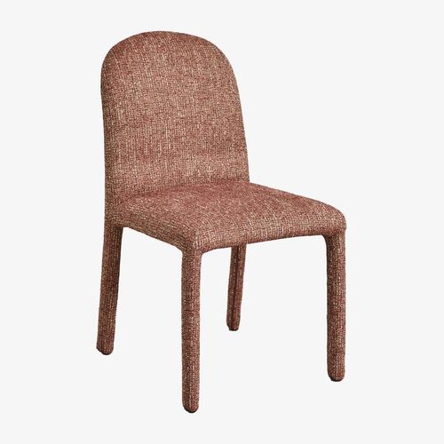 Pack De 4 Chaises De Salle À Manger En Tissu Riga Rouge Tuile