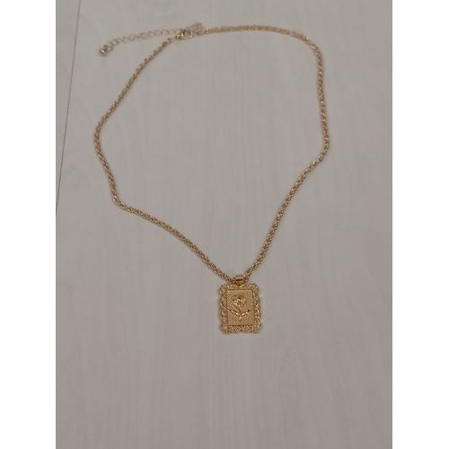 Collier Métal Doré,Pendentif Fleur,Taille 55cm