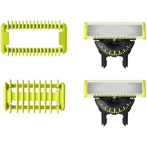 Lames De Rechange - Philips - Oneblade Qp624/50 - Acier Inoxydable - Protection Peau - 360°